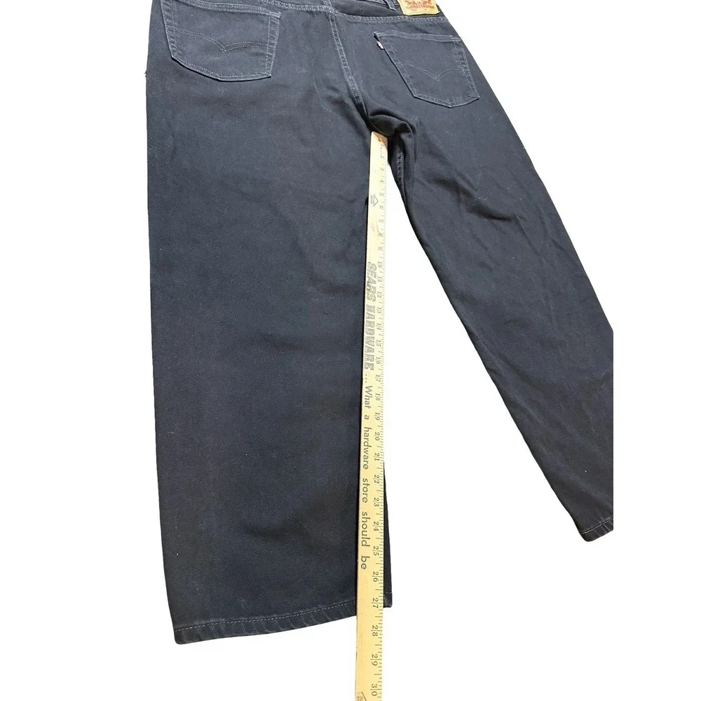 Levi's 550 44x29 (42.5x27.5) Relaxed Black 100% Cotton‎ Denim Jeans Straight Leg
